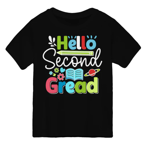 Hello Second Gread - Cute Colorful Back to School 2nd Grade Graphic