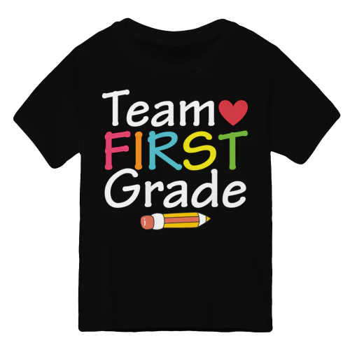 Team First Grade Back To School Heart Pencil Teacher Design