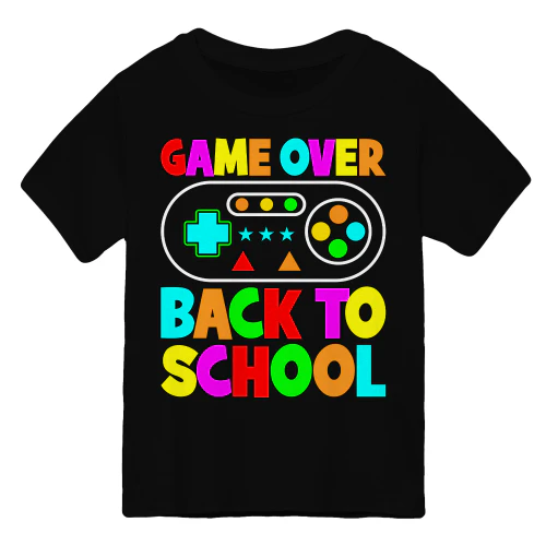 Game Over Back To School - Funny Gamer Video Game Controller Graphic