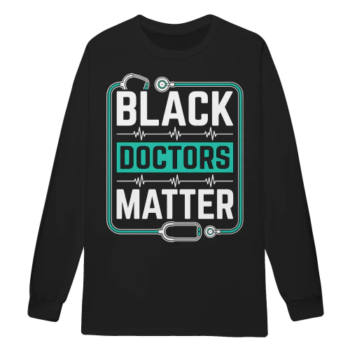Black Doctors Matter Stethoscope EKG Pulse Medical Pride - Physician Healthcare Design