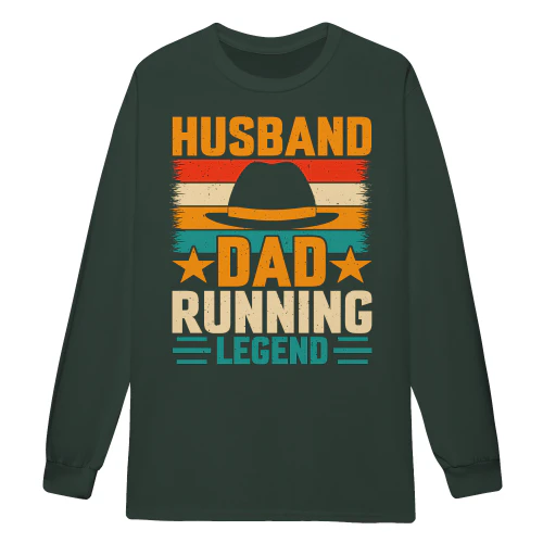 Husband Dad Running Legend Vintage Distressed Retro Sunset Fedora Hat - Runner Design