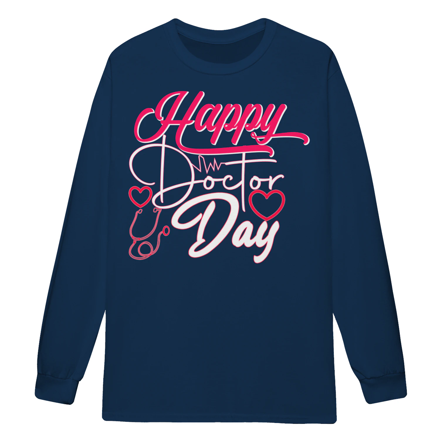 Happy Doctor Day Stethoscope Heart Pulse Medical Design