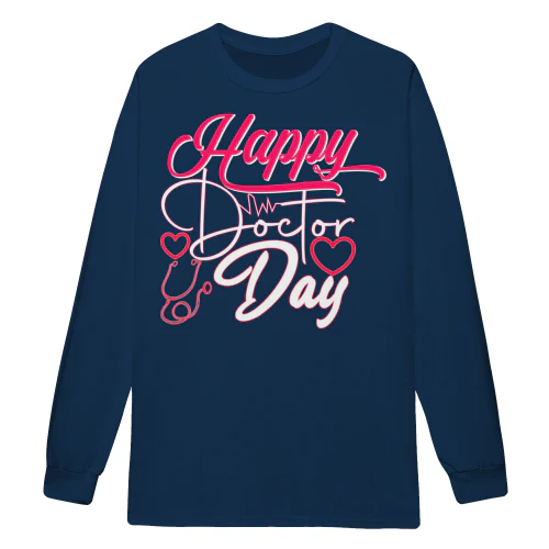 Happy Doctor Day Stethoscope Heart Pulse Medical Design