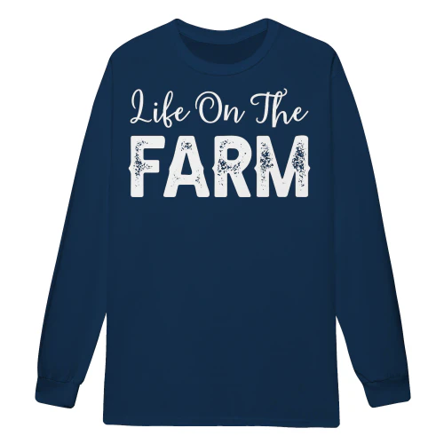 Life on the Farm Rustic Country - Distressed Typography Graphic