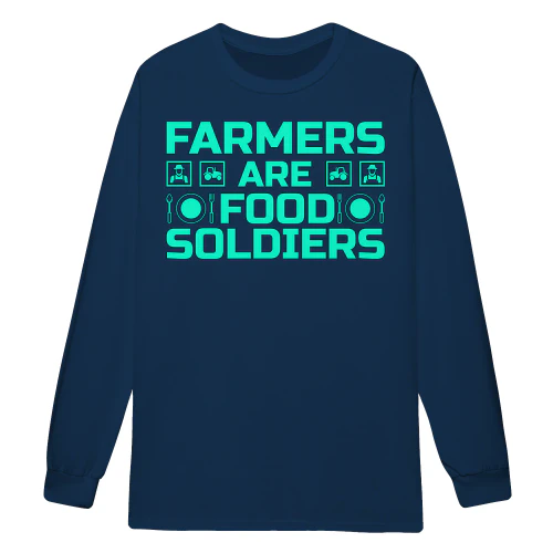 Farmers Are Food Soldiers Tractor Plate Icons Agriculture Pride - Farm Life Design