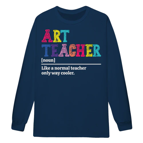 Art Teacher Definition Funny Colorful Chalk Typography Graphic Design
