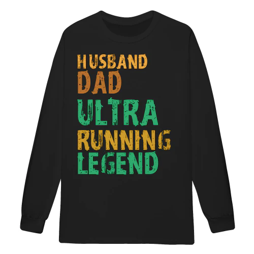 Husband Dad Ultra Running Legend Vintage Distressed Earth Tone Typography - Runner Design