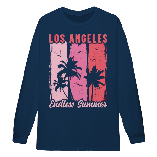 Los Angeles Endless Summer Palm Trees Retro Pink Coastal - Travel Design