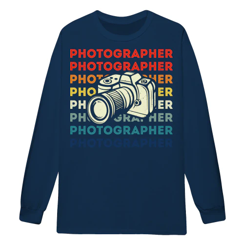 Photographer - Retro Repeater Sunset Gradient Vintage Camera Media Graphic