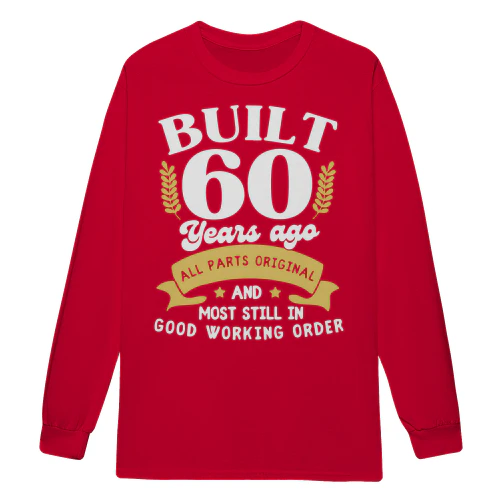 Built 60 Years Ago Funny Vintage Typography 60th Birthday Milestone - Retro Design