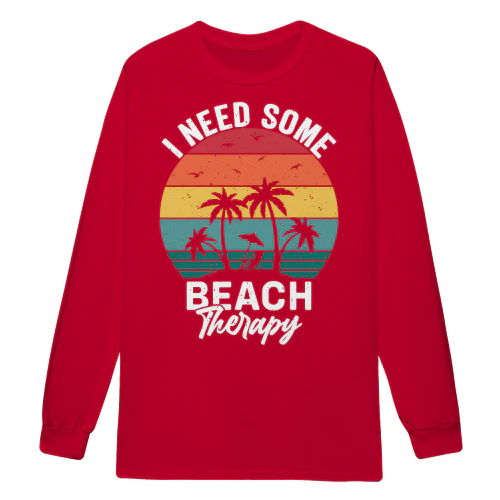 I Need Some Beach Therapy Funny Beach Vacation Quote - Travel Design