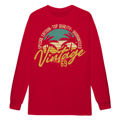 Vintage 69 Tropical Sunset Retro Birthday Beach Vacation - Birthday Celebration Design