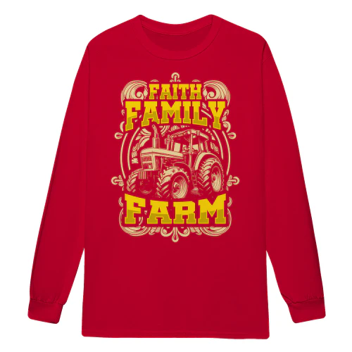 Faith Family Farm Vintage Tractor Agriculture Pride - Country Farming Design