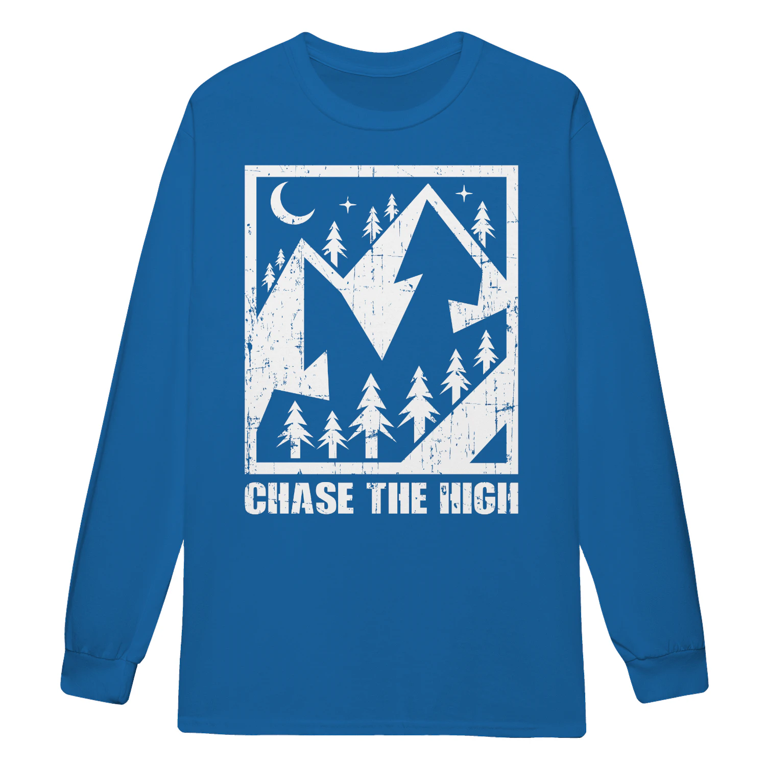 Chase The High Mountain Hiking Outdoor Adventure Vintage - Travel Design