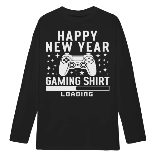 Happy New Year Gaming Controller - Video Gamer Holiday Graphic