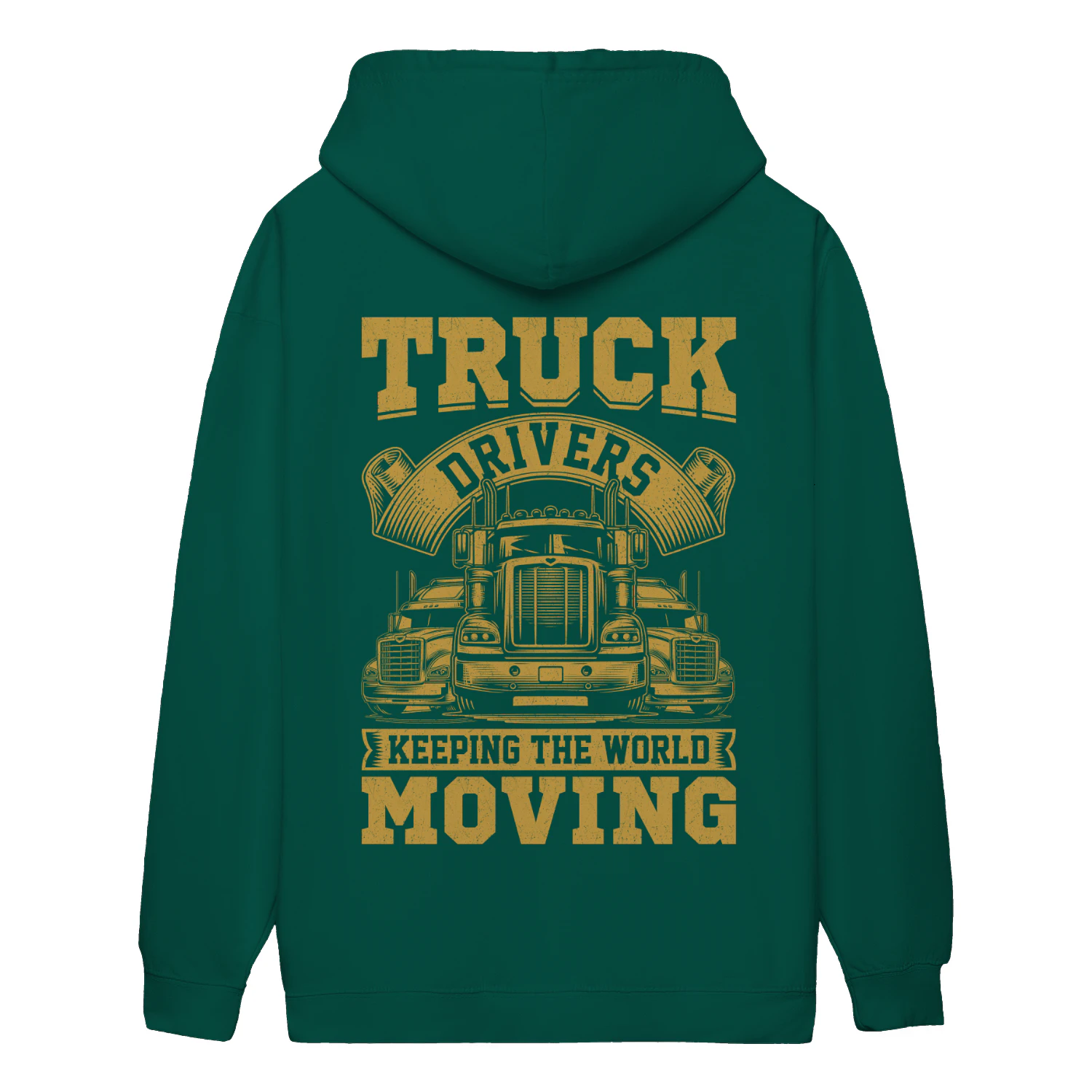 Truck Drivers Keeping The World Moving Retro Semi Big Rig - Trucking Design
