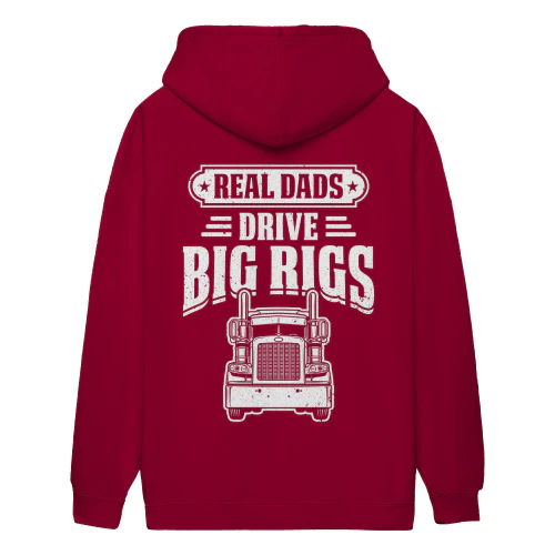 Real Dads Drive Big Rigs Trucker Father's Day Semi Truck - Driver Design