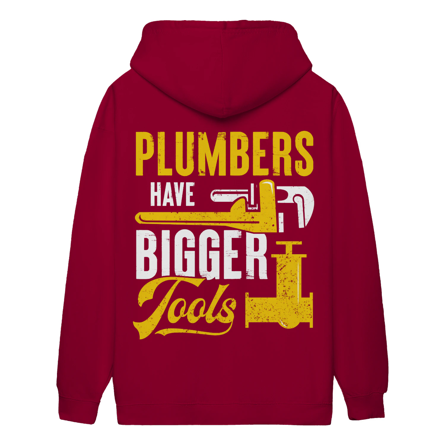 Plumbers Have Bigger Tools Funny Yellow Pipe Wrench Valve Tradesman - Plumbing Design