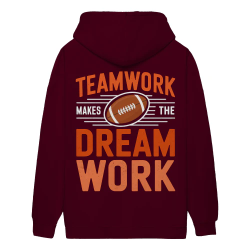 Teamwork Makes The Dream Work Sports Team Spirit Game Day - American Football Design