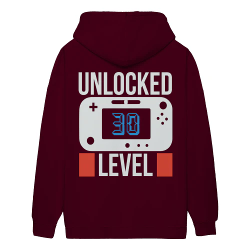 Level 30 Unlocked Handheld Console 30th Birthday Graphic Design