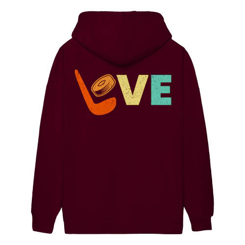 Love Hockey Funny Retro Distressed Ice Hockey Game Day - Men Women Sports Design