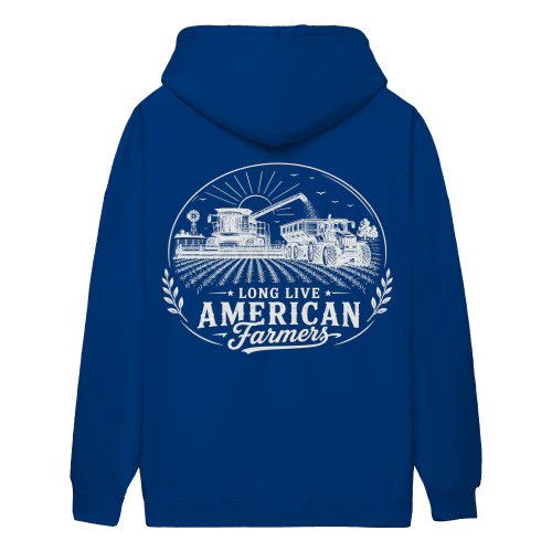 Long Live American Farmers Combine Harvester Tractor Agriculture - Farm Pride Design
