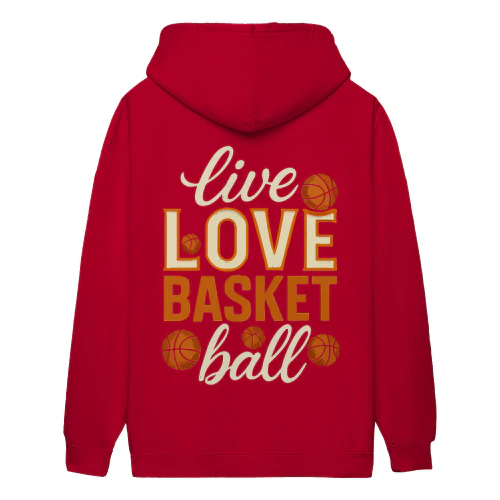 Live Love Basketball Retro Orange Cream Varsity - Basketball Lifestyle Design