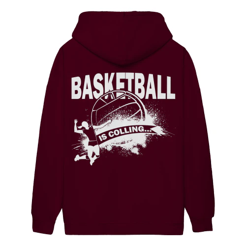 Basketball Is Calling Retro White Splatter Action Player Silhouette - Vintage Sports Design
