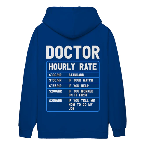 Doctor Hourly Rate Funny Medical Price List - Physician Design