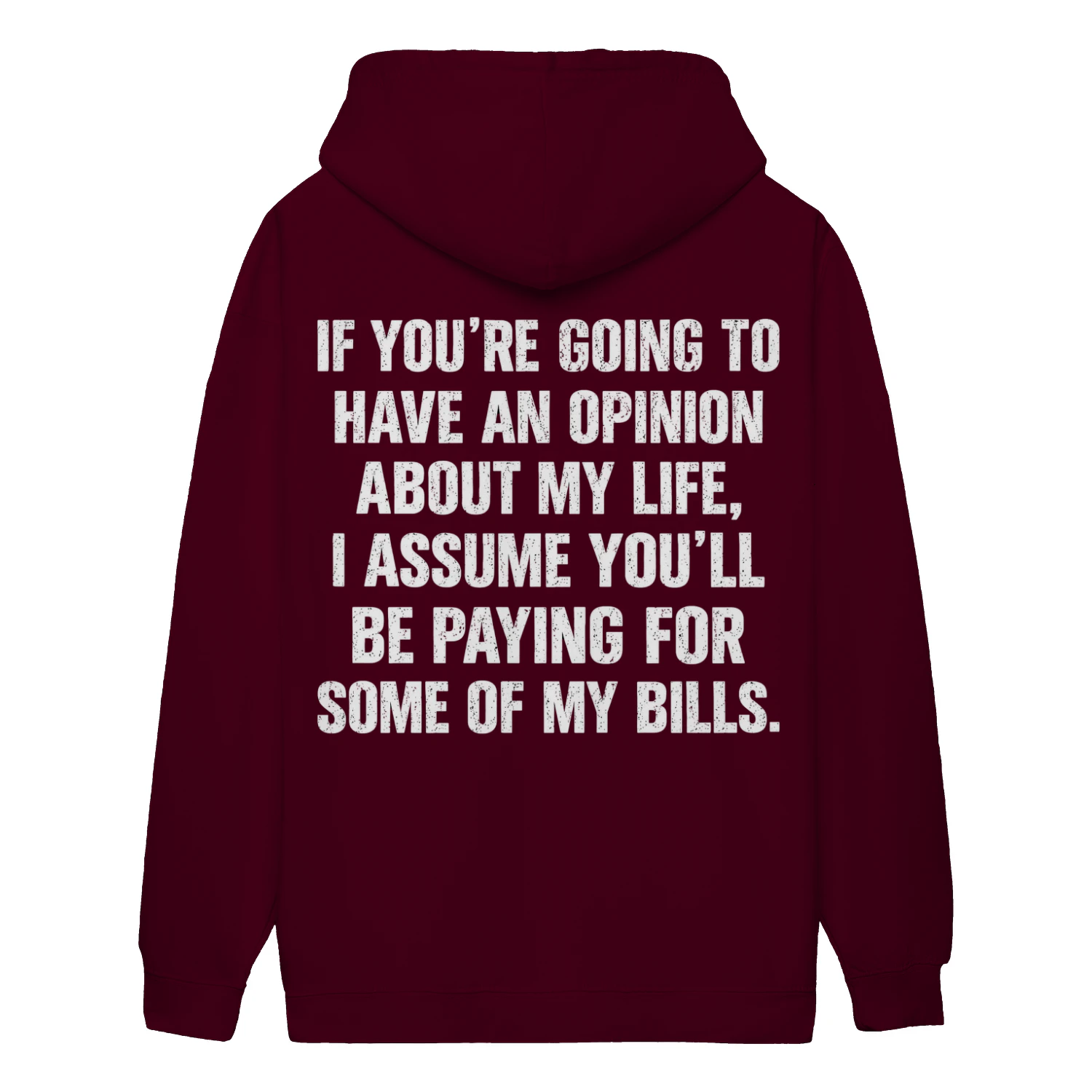 Opinion About My Life Paying My Bills - Sarcastic Quote Design
