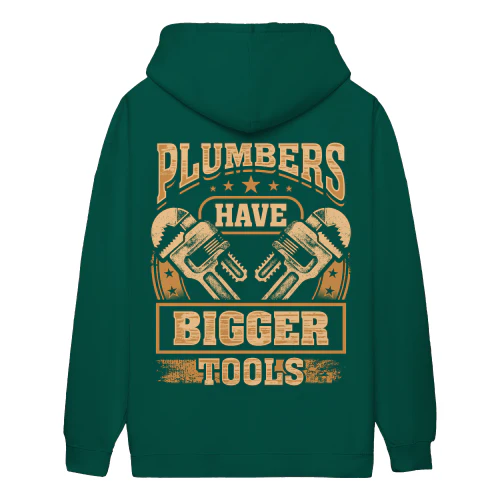 Plumbers Have Bigger Tools Funny Vintage Pipe Wrench Tradesman - Plumbing Design