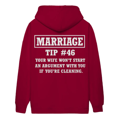 Marriage Tip #46 - Funny Wife Humor Cleaning Advice Relationship Marriage Joke Design
