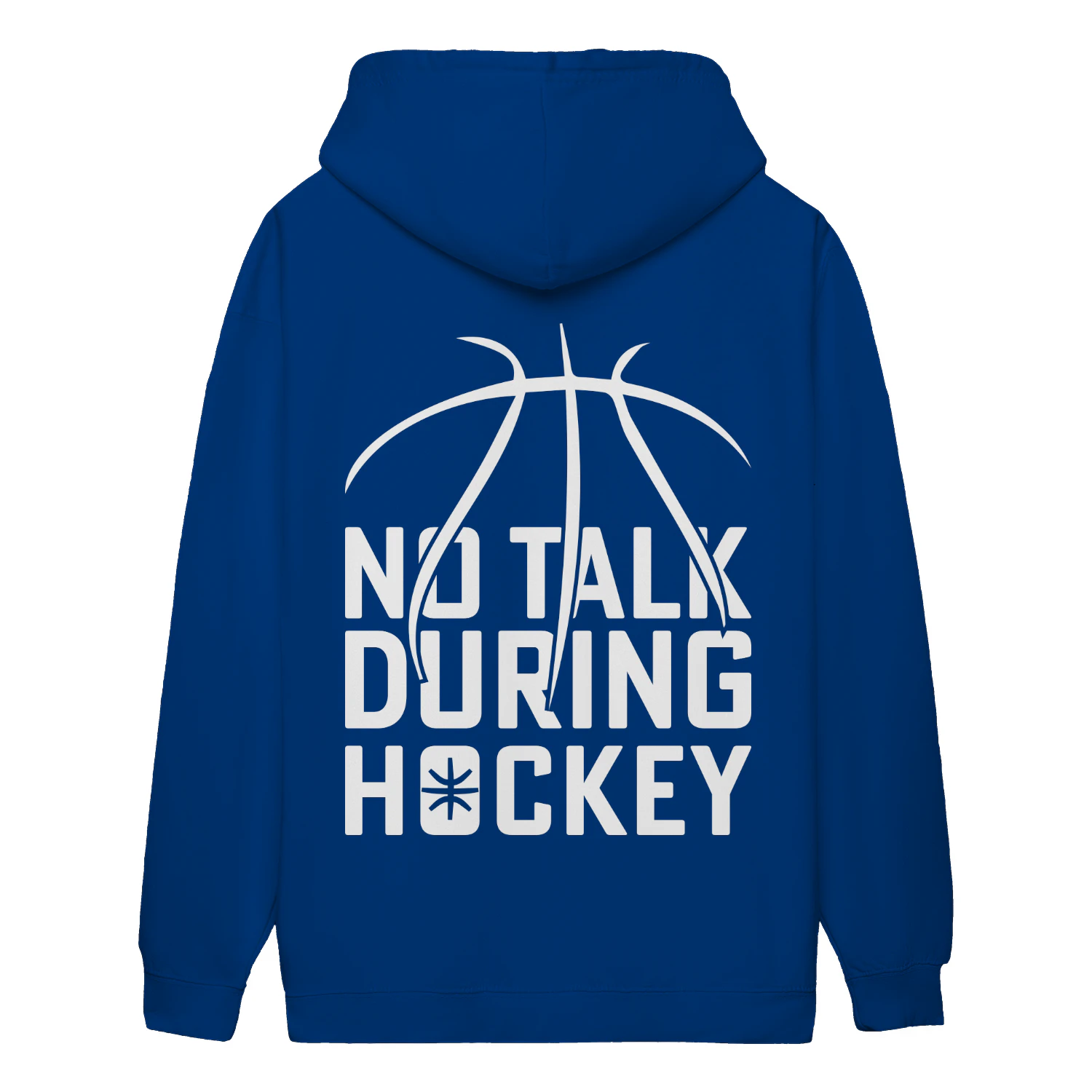 No Talk During Hockey - Funny Basketball Graphic Mashup Slogan for Sports Fans