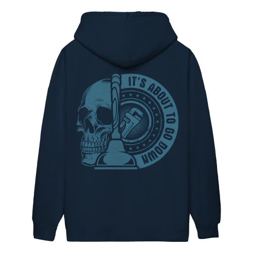 It's About To Go Down Plunger Skull Funny Plumber - Plumbing Design