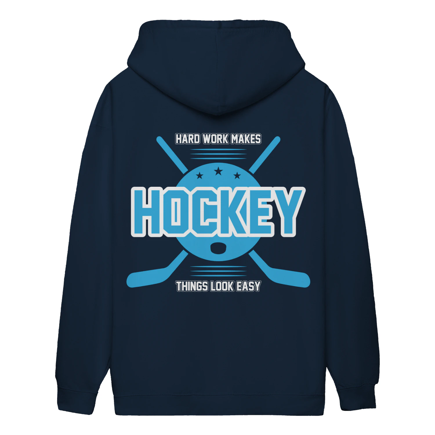Hard Work Makes Hockey Look Easy - Retro Athletic Sports Graphic