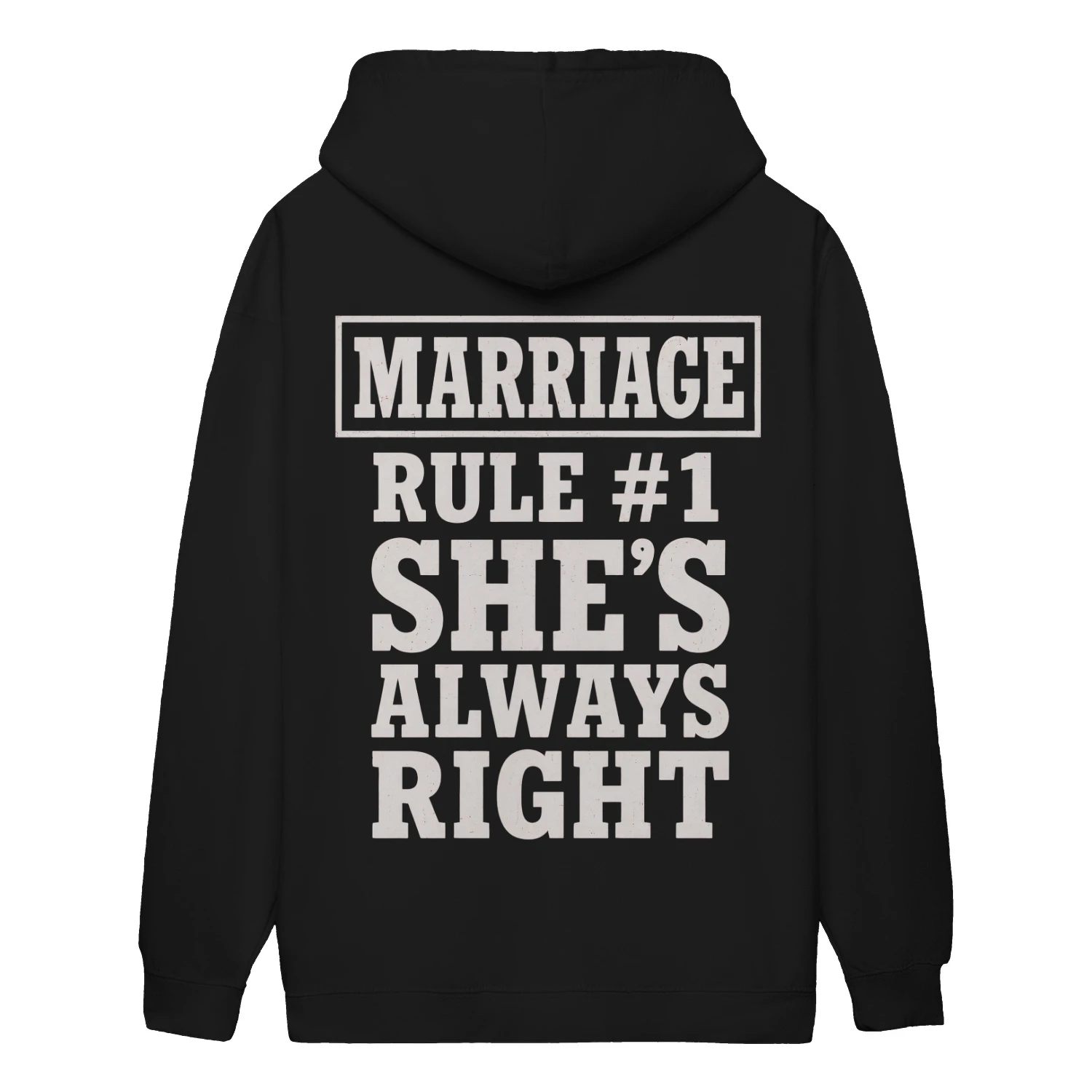 Marriage Rule #1 She’s Always Right - Funny Marriage Humor Wife Husband Joke Married Life Design
