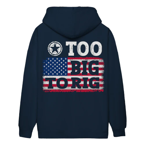 Too Big To Rig Distressed American Flag Patriotic Political Statement - USA Design