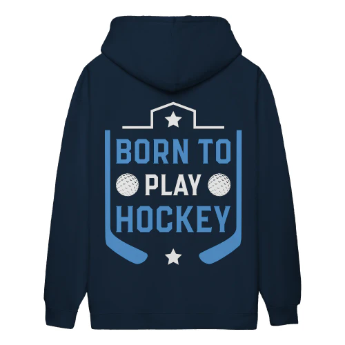 Born To Play Hockey - Retro Shield Emblem Field Hockey Graphic for Players