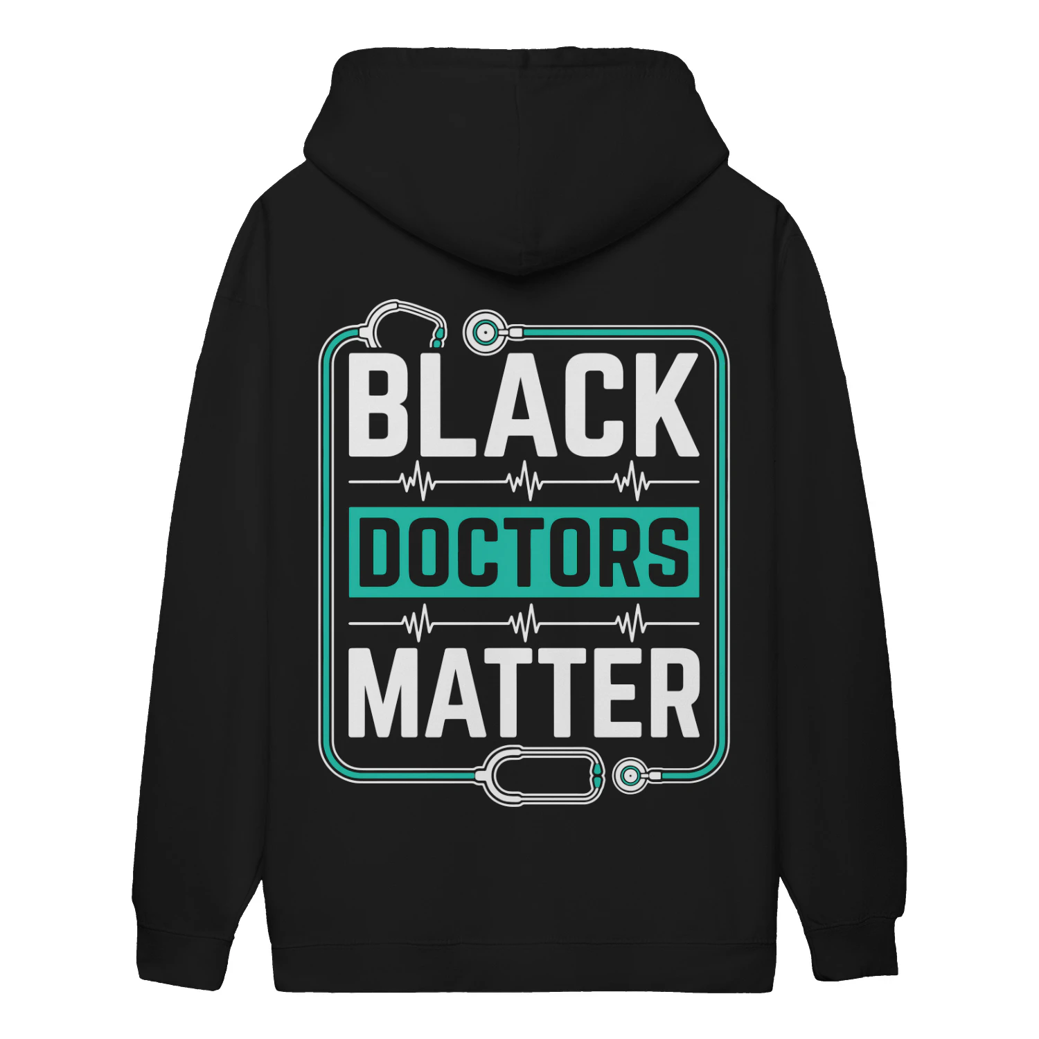 Black Doctors Matter Stethoscope EKG Pulse Medical Pride - Healthcare Design