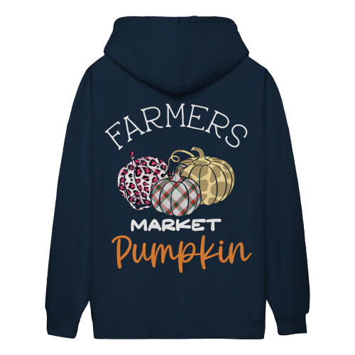 Farmers Market Pumpkin Leopard Plaid Pattern Fall Autumn - Farm Country Design