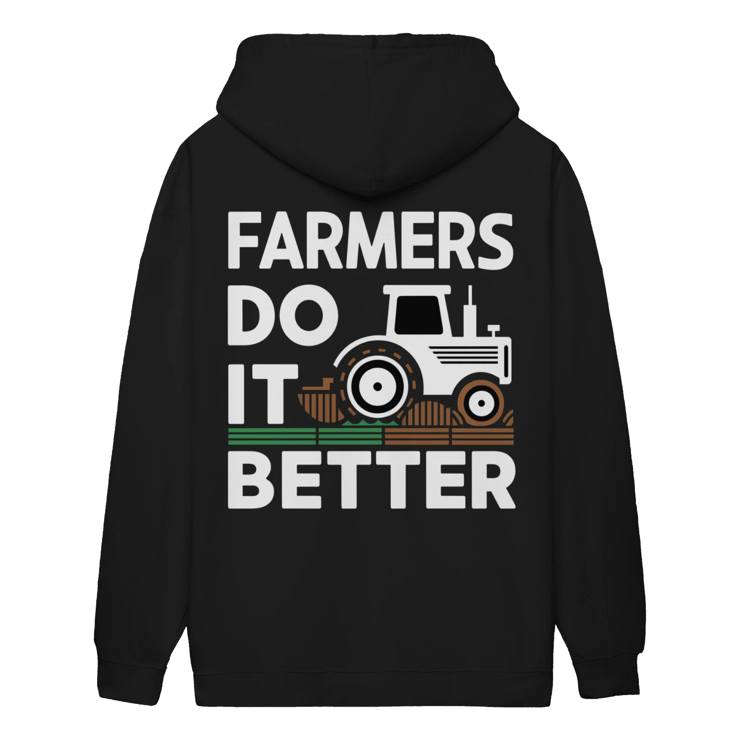 Farmers Do It Better Funny Agriculture Quote Tractor Silhouette - Farm Design