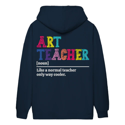 Art Teacher Definition Funny Colorful Chalk Typography Graphic Design