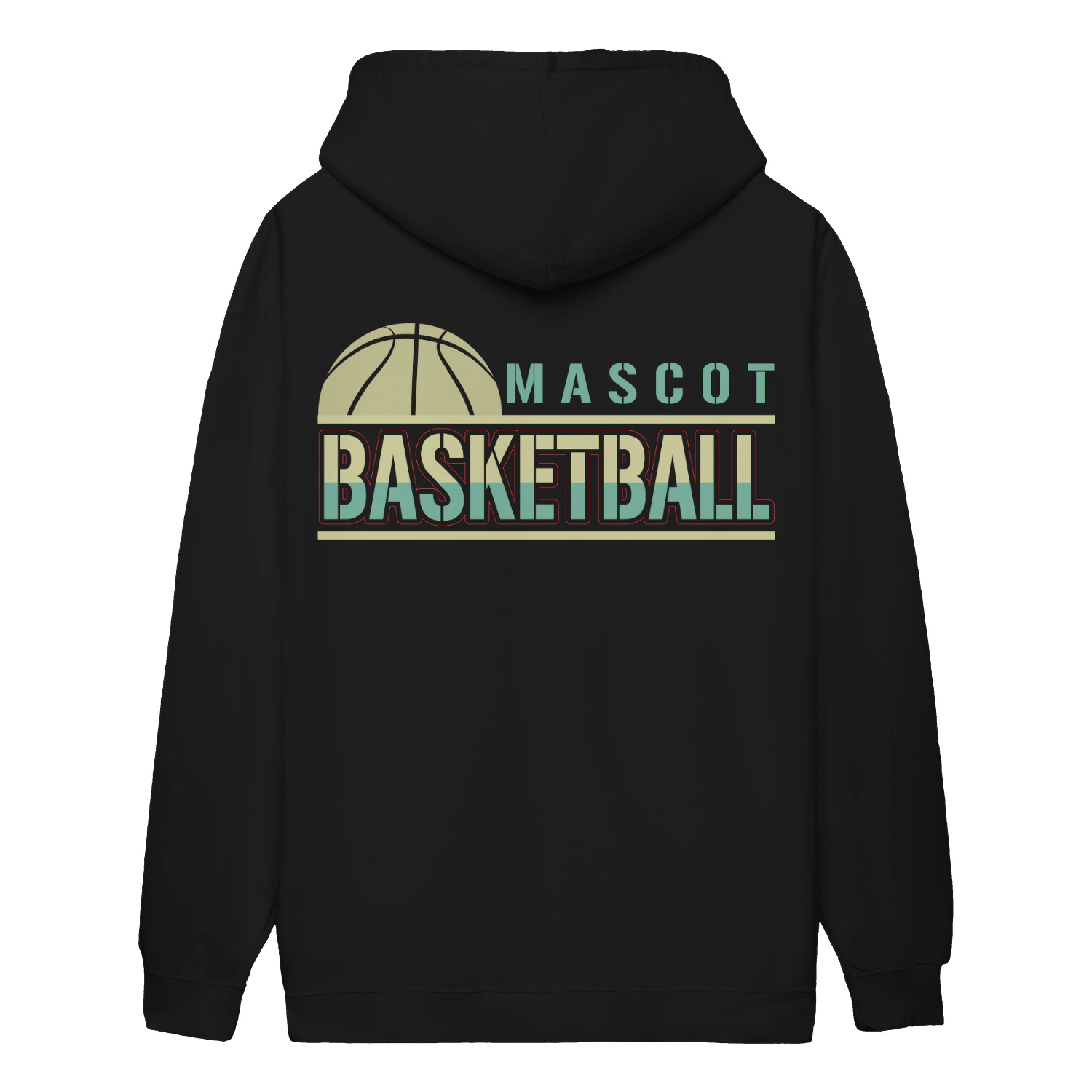 Mascot Basketball Retro Silhouette - Vintage School Team Sports Design