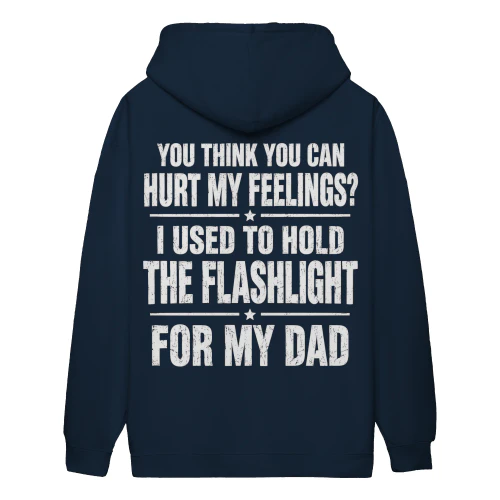 I Used To Hold The Flashlight For My Dad - Distressed Funny Father Son Humor Sarcastic Vintage Design