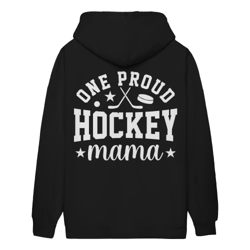 One Proud Hockey Mama - Funny Retro Distressed Sports Mom Slogan Graphic
