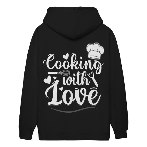 Cooking With Love Cute Family Kitchen Chef Typography - Culinary Design