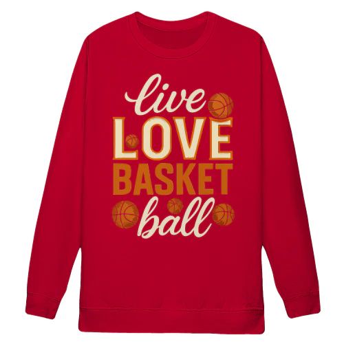 Live Love Basketball Retro Orange Cream Varsity - Basketball Lifestyle Design