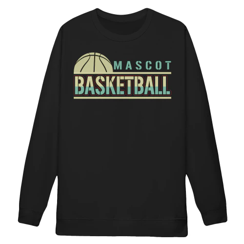 Mascot Basketball Retro Silhouette - Vintage School Team Sports Design