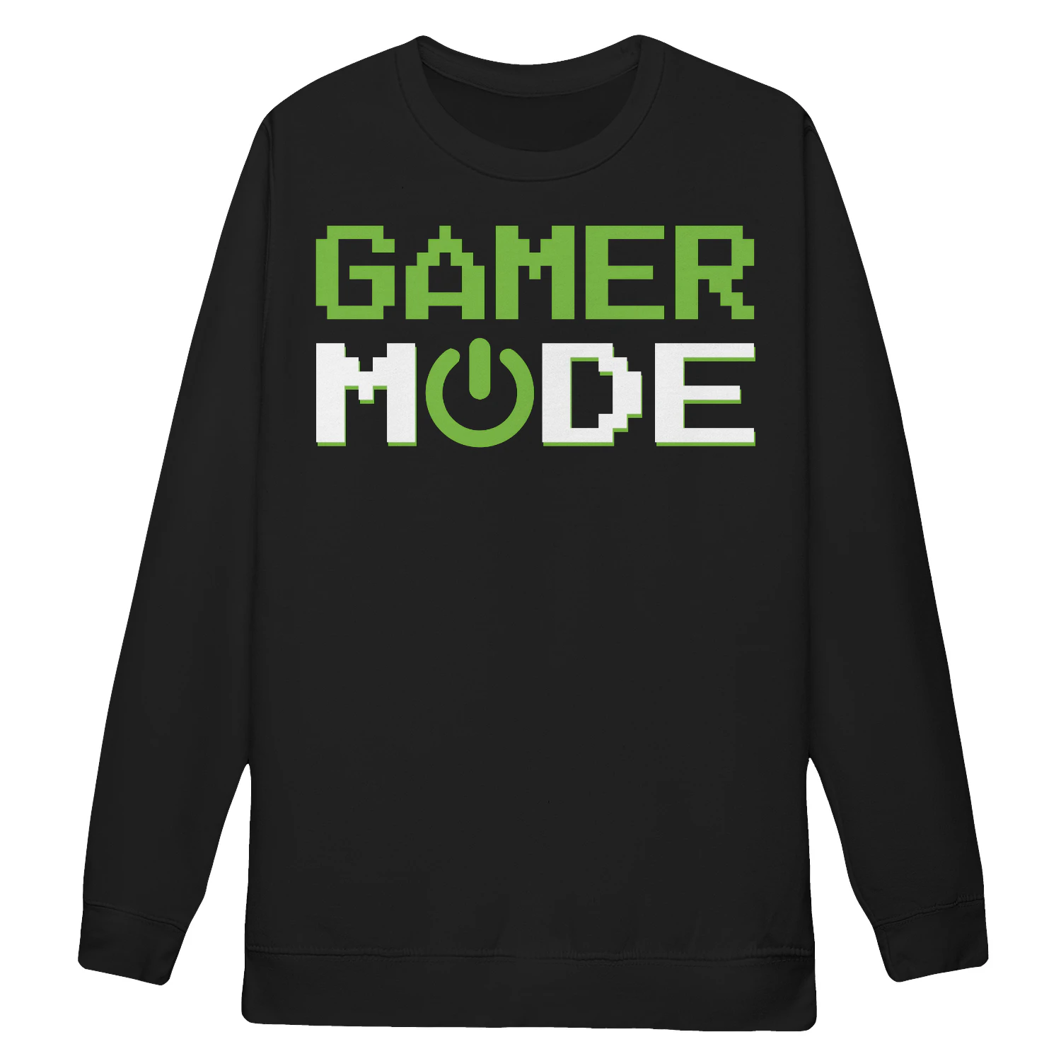 Gamer Mode On Pixel Power Icon - Gaming Headwear Graphic