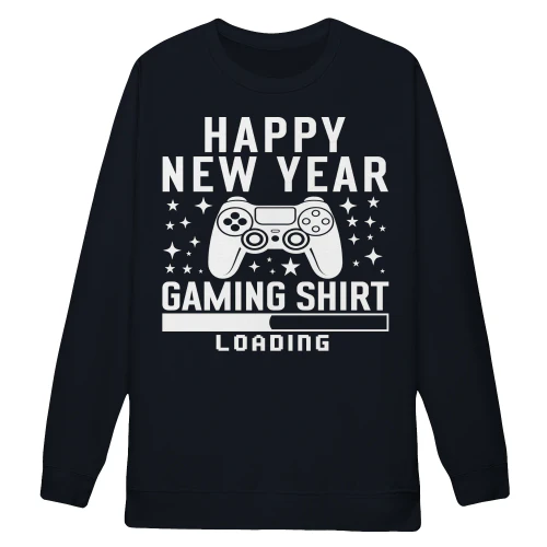 Happy New Year Gaming Controller - Video Gamer Holiday Graphic